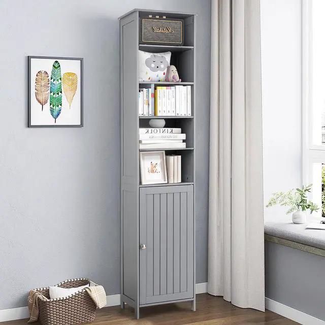 Alt view image 6 of 7 - 72 Inches Free Standing Tall Floor Bathroom Storage Cabinet