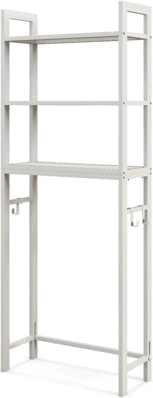 Main image of Over-The-Toilet Storage Shelf Space Saving Metal Bathroom Organizer Hooks
