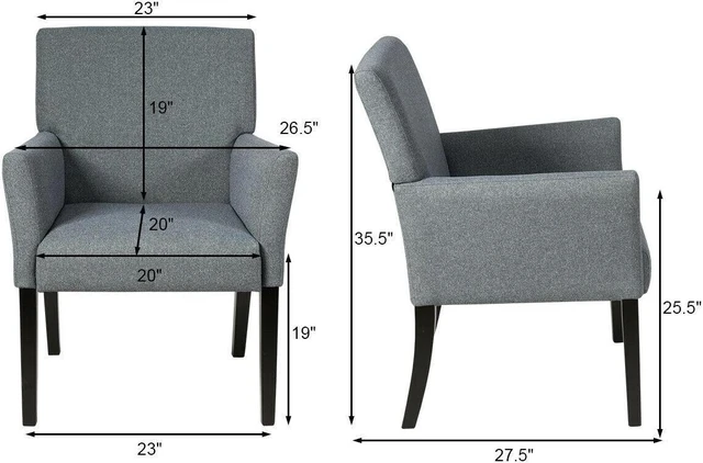 Alt view image 5 of 7 - Executive Guest Chair Reception Waiting Room Arm Chair