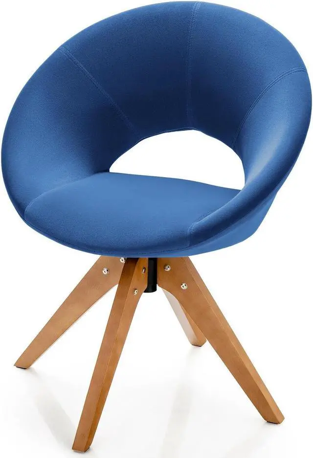 Main image of Swivel Accent Chair with Oversized Upholstered Seat for Home Office