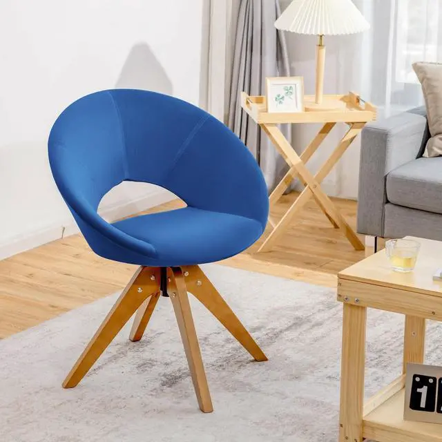 Alt view image 7 of 7 - Swivel Accent Chair with Oversized Upholstered Seat for Home Office