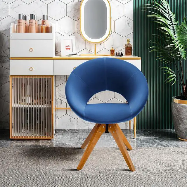 Alt view image 3 of 7 - Swivel Accent Chair with Oversized Upholstered Seat for Home Office