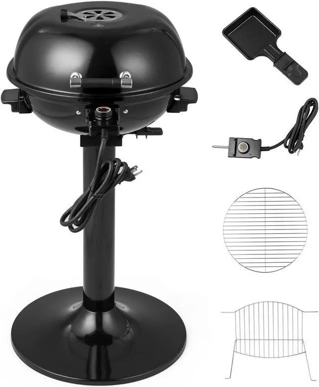 Alt view image 3 of 7 - 1600W Electric BBQ Grill with Removable Non-Stick Warming Rack