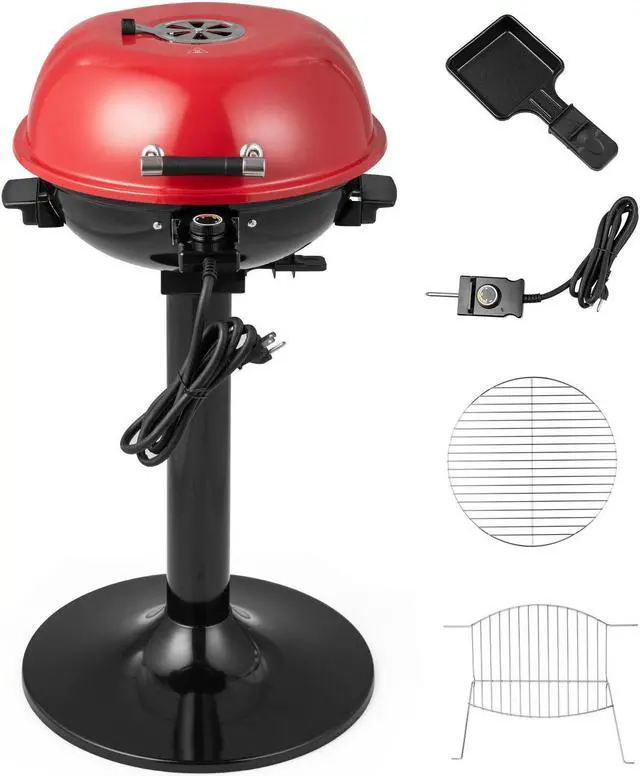 Alt view image 3 of 7 - 1600W Electric BBQ Grill with Removable Non-Stick Warming Rack