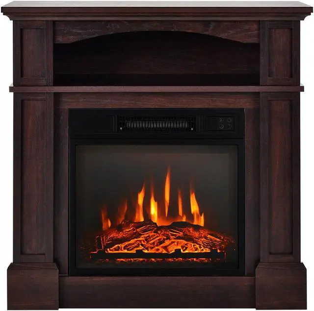 Main image of SlickBlue 18 Inch 1400W Electric TV Stand Fireplace with Shelf
