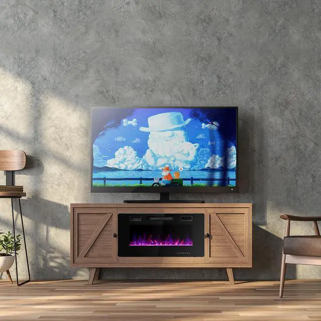 Alt view image 6 of 7 - SlickBlue 36 Inch Ultra Thin Wall Mounted Electric Fireplace