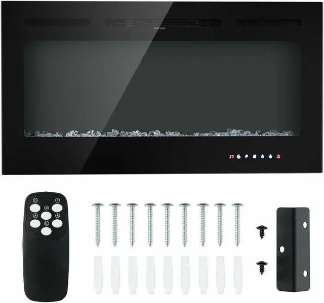 Alt view image 4 of 7 - SlickBlue 40-Inch Electric Fireplace Recessed with Thermostat