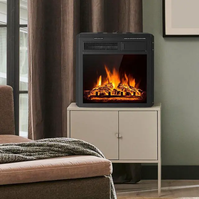 Alt view image 3 of 7 - SlickBlue 18 Inch Electric Fireplace Insert with Log and Remote Control