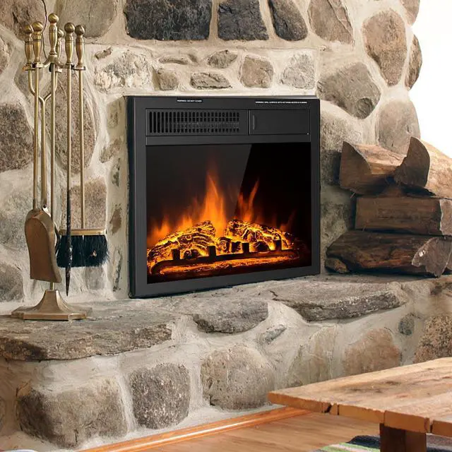 Alt view image 4 of 7 - SlickBlue 18 Inch Electric Fireplace Insert with Log and Remote Control