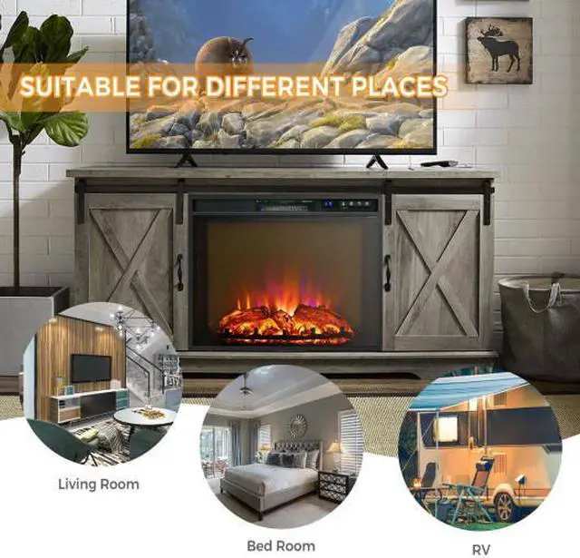 Alt view image 3 of 4 - SlickBlue 26 Inch Recessed Electric Fireplace heater with Remote Control