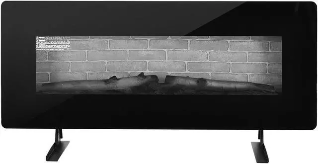 Alt view image 4 of 7 - SlickBlue 42 Inch Electric Wall Mounted Freestanding Fireplace with Remote Control-Black