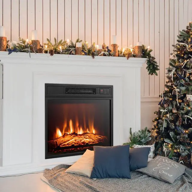 Alt view image 2 of 7 - SlickBlue 18 Inch Electric Fireplace Inserted with Adjustable LED Flame