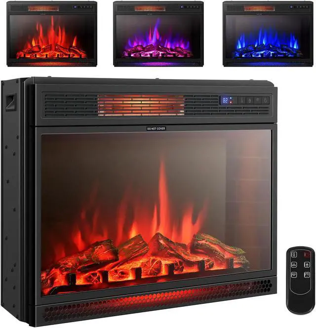 Alt view image 5 of 7 - SlickBlue 28 Inch Electric Freestanding and Recessed Fireplace with Remote