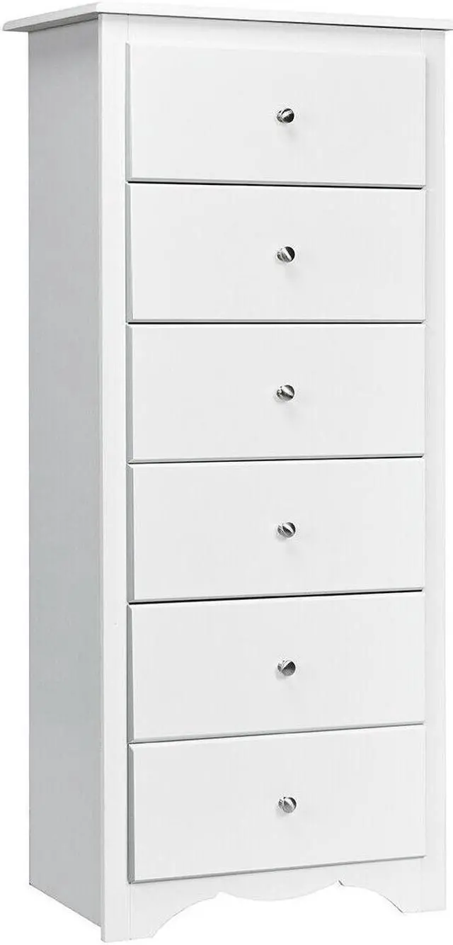 Main image of SlickBlue 6 Drawers Chest Dresser Clothes Storage Bedroom Furniture Cabinet