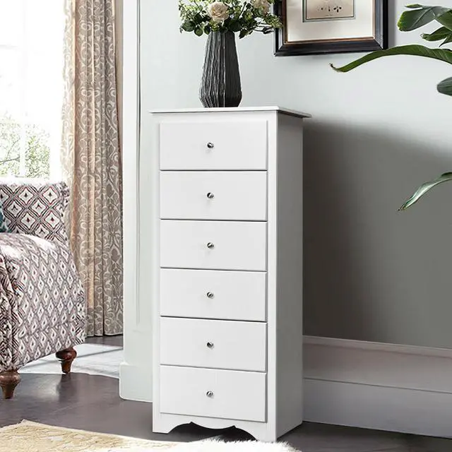 Alt view image 7 of 7 - SlickBlue 6 Drawers Chest Dresser Clothes Storage Bedroom Furniture Cabinet