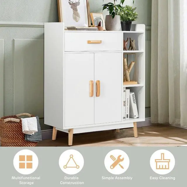 Alt view image 6 of 7 - SlickBlue Floor Storage Cabinet Free Standing Cupboard Chest