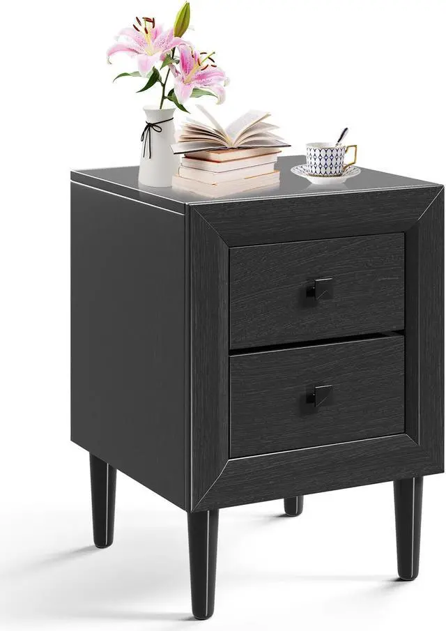 Main image of SlickBlue Multipurpose Retro Bedside Nightstand/ End Table with 2 Drawers