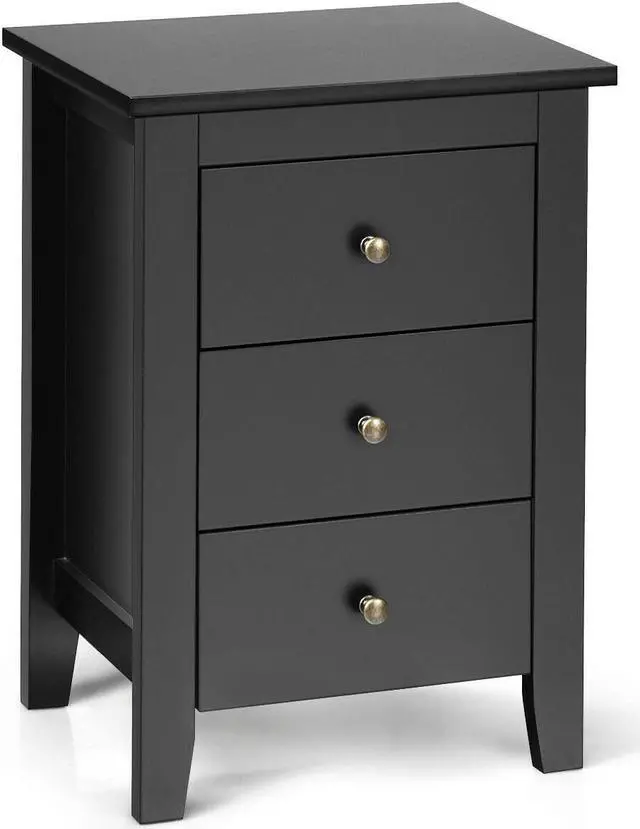 Alt view image 6 of 7 - SlickBlue Nightstand End Beside Table Drawers Modern Storage Bedroom Furniture