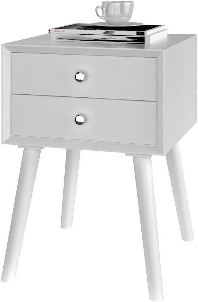 Main image of SlickBlue Mid-Century Wooden Multipurpose End Table with 2 Storage Drawers