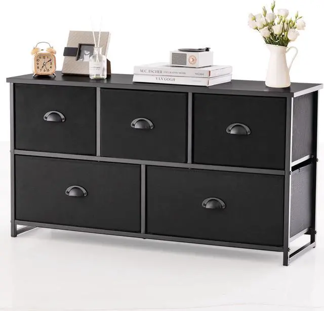 Alt view image 2 of 7 - SlickBlue Wood Dresser Storage Unit Side Table Display Organizer