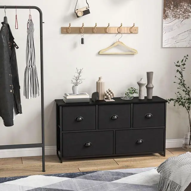 Alt view image 3 of 7 - SlickBlue Wood Dresser Storage Unit Side Table Display Organizer