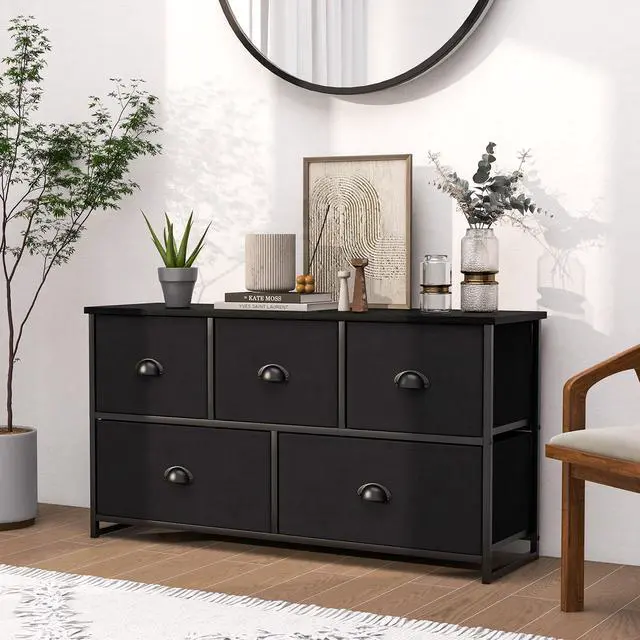 Alt view image 4 of 7 - SlickBlue Wood Dresser Storage Unit Side Table Display Organizer