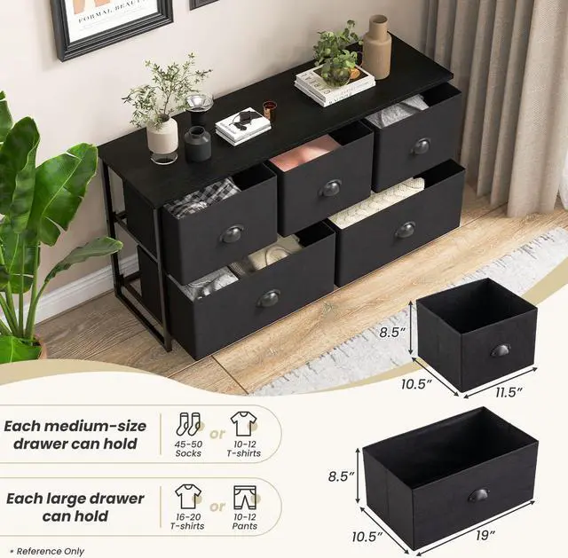 Alt view image 6 of 7 - SlickBlue Wood Dresser Storage Unit Side Table Display Organizer