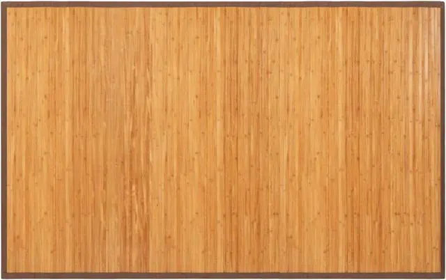 Alt view image 2 of 7 - SlickBlue 5 x 8 Feet Bamboo Floor Mat with Anti-Slip Backing for Living Room Bedroom