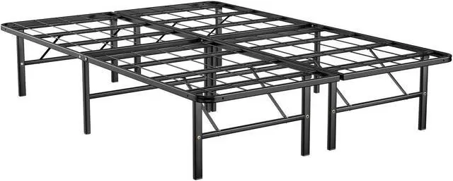 Main image of SlickBlue Full/Queen Size Foldable Metal Platform Bed with Tool-Free Assembly