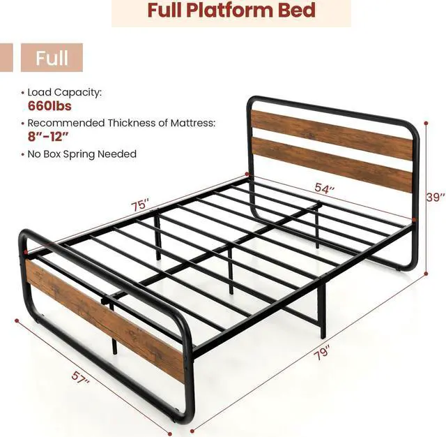 Alt view image 5 of 7 - SlickBlue Arc Platform Bed with Headboard and Footboard