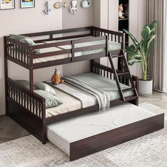 Alt view image 4 of 7 - SlickBlue Twin Over Full Convertible Bunk Bed with Twin Trundle