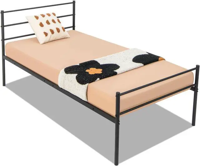 Alt view image 4 of 7 - SlickBlue Metal Bed Frame Platform with Headboard