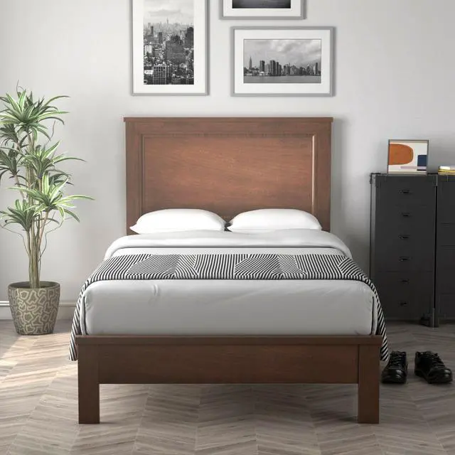 Alt view image 5 of 7 - SlickBlue Platform Bed Frame with Rubber Wood Leg