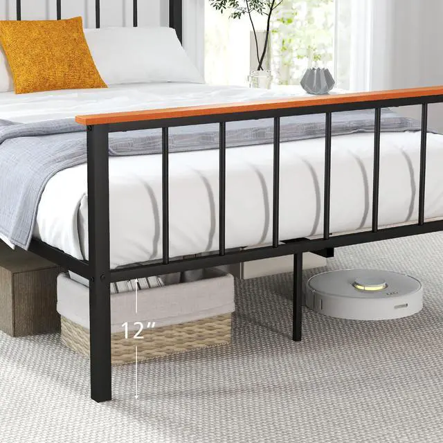 Alt view image 6 of 7 - SlickBlue Full/Queen Bed Frame with Headboard and Footboard