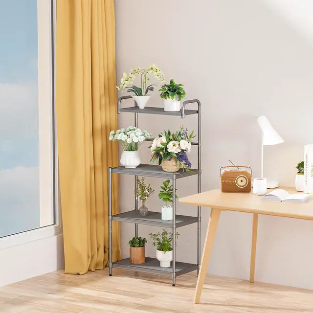 Alt view image 6 of 7 - SlickBlue 4-Tier Baker's Rack Stand Shelves Kitchen Storage Rack Organizer