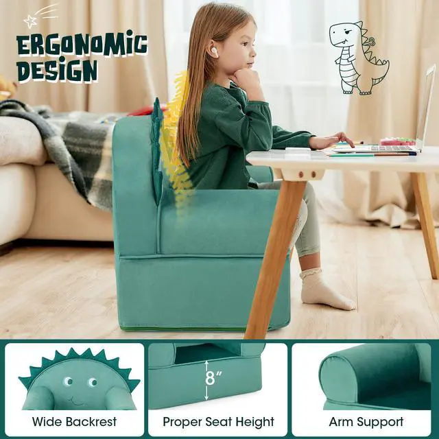 Alt view image 6 of 6 - SlickBlue Original Kids Sofa with Armrest and Thick Cushion