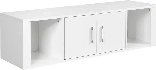 Main image of SlickBlue Wall Mounted Floating 2 Door Desk Hutch Storage Shelves