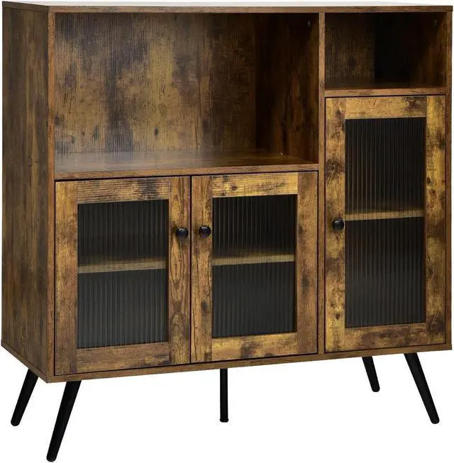 Main image of SlickBlue Buffet Kitchen Storage Cupboard with Glass Door and Adjustable Shelves