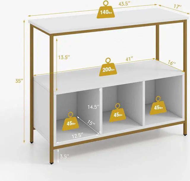 Alt view image 4 of 7 - SlickBlue Modern Kitchen Buffet Sideboard with 3 Compartments