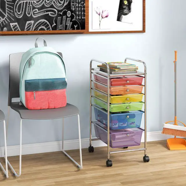 Alt view image 2 of 7 - SlickBlue 6 Drawers Rolling Storage Cart Organizer
