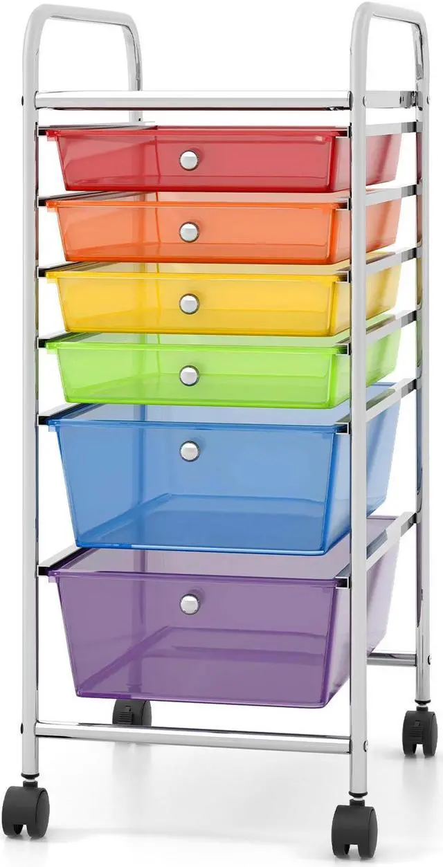 Alt view image 4 of 7 - SlickBlue 6 Drawers Rolling Storage Cart Organizer