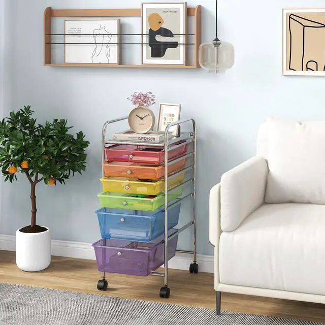 Alt view image 3 of 7 - SlickBlue 6 Drawers Rolling Storage Cart Organizer
