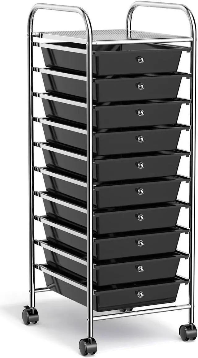 Main image of SlickBlue 10 Drawer Rolling Storage Cart Organizer with 4 Universal Casters
