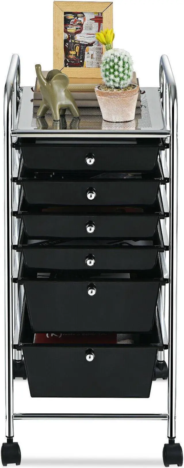 Alt view image 4 of 7 - SlickBlue 6 Drawers Rolling Storage Cart Organizer