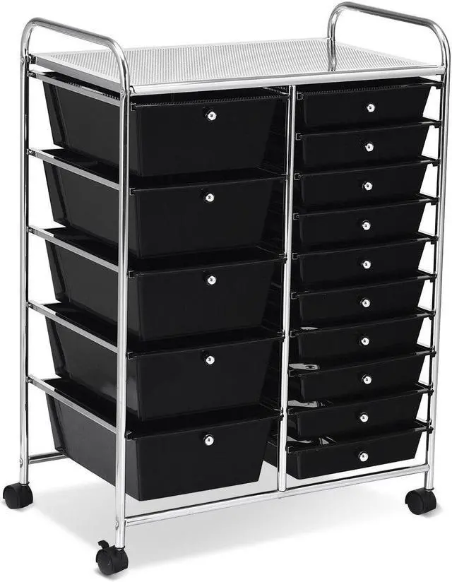 Main image of SlickBlue 15-Drawer Utility Rolling Organizer Cart Multi-Use Storage
