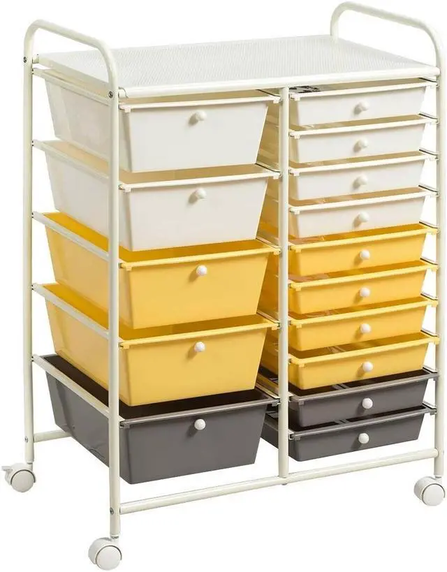 Main image of SlickBlue 15-Drawer Utility Rolling Organizer Cart Multi-Use Storage