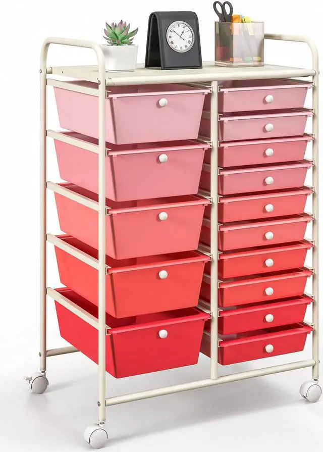 Main image of SlickBlue 15-Drawer Utility Rolling Organizer Cart Multi-Use Storage