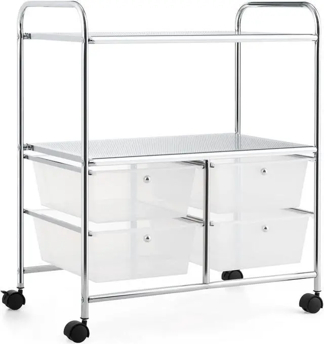 Main image of SlickBlue 4 Drawers Shelves Rolling Storage Cart Rack