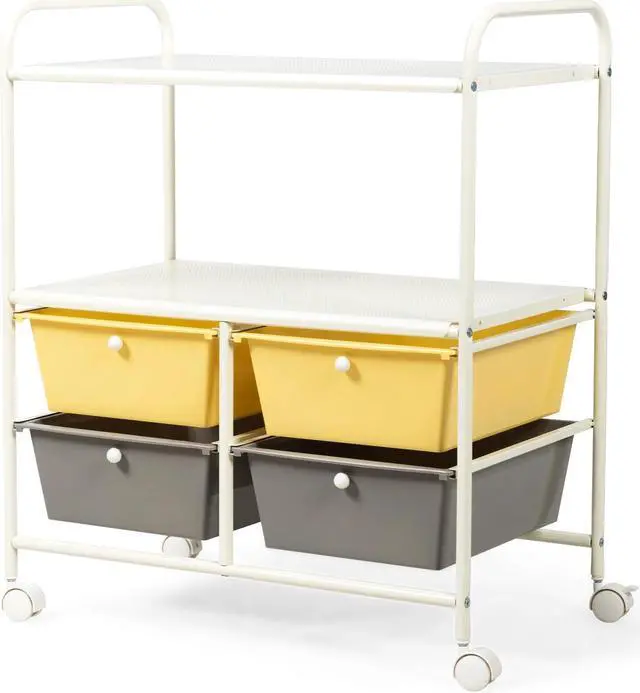 Alt view image 4 of 7 - SlickBlue 4 Drawers Shelves Rolling Storage Cart Rack