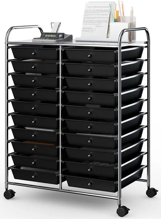 Main image of SlickBlue 20 Drawers Storage Rolling Cart Studio Organizer
